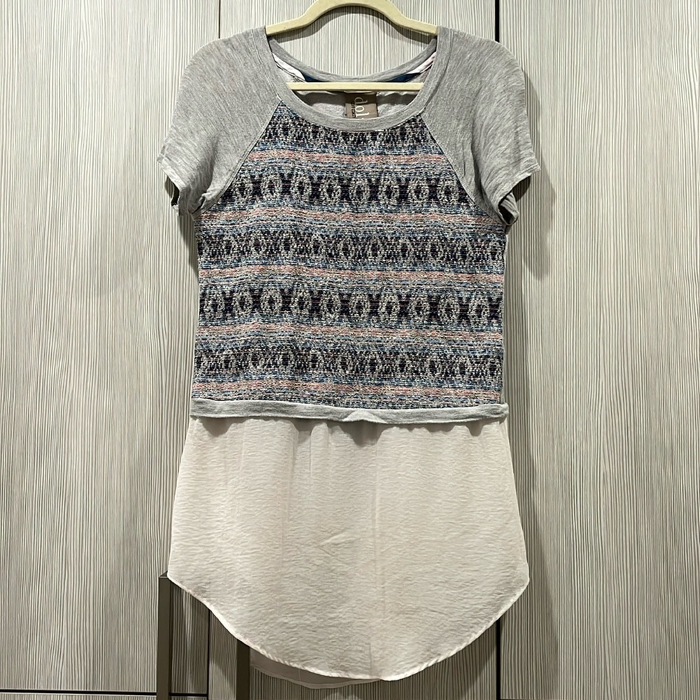 Dolan Left Coast Collection Mixed Media‎ Embroidered Tunic | Size Small